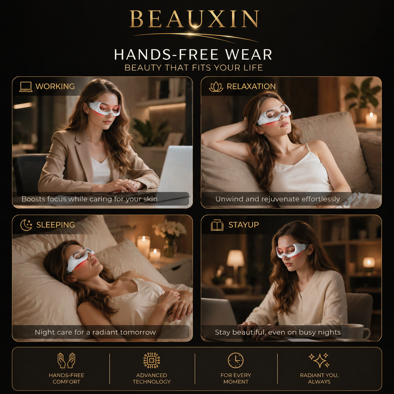 Beauxin EMS and Red Light Eye Therapy Glasses - Image 2