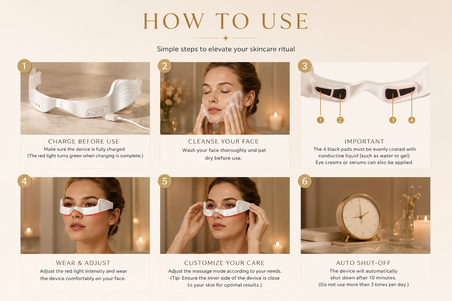 Beauxin EMS and Red Light Eye Therapy Glasses - Image 5
